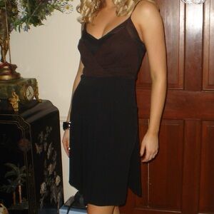 Prada Black and Brown Slip Dress